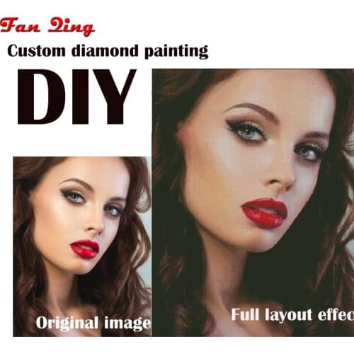 5D Diamond Painting Custom photo Diamond Embroidery Full Square Cross Stitch Rhinestones Decor Home Gift