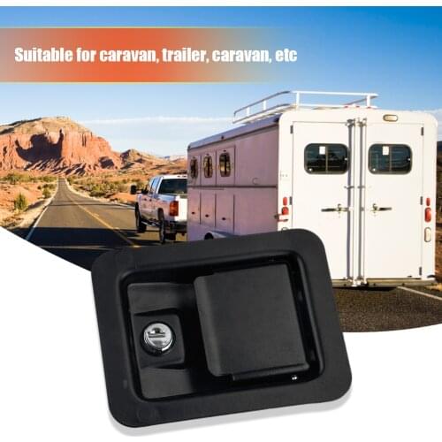 Car Auto Locking Trailer Door Latch Carbon Steel Toolbox Lock with 2 Keys for RV Camper Caravan Accessories Parts