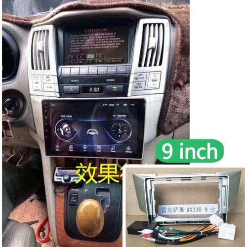 Car Fascias Navigation Frame Dash Kit For 9"Universal Android Multimedia Player For Lexus RX300 RX330 RX350