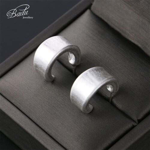 Badu Small Stud Earring Frosted Gold Vintage Zinc Alloy Earrings for Women Fashion Jewelry Gift for Girls Wholesale