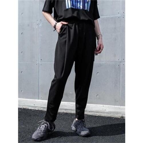 Large-size new womens loose-fitting harem pants personality casual waist tight-fitting pants women
