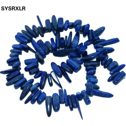 Wholesale 12-18 MM Stick Shape Lapis Lazuli Blue Stone Beads For Jewelry Making DIY Necklace Bracelet Material Strand 15