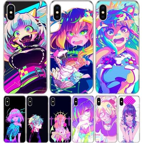 Doodling Girl Anime Cover Phone Case For Iphone 11 12 Mini Pro 7 6 X 8 6S Plus XS MAX + XR 5S SE 10 9 Art TPU Coque Capa Shell