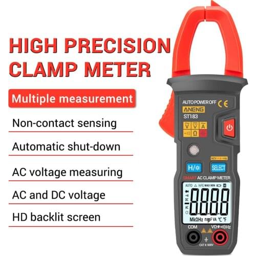 ANENG ST183 6000 Counts Digital Clamp Meter AC Current True RMS Multimeter DC/AC Voltage Tester Hz Capacitance NCV Ohm Tests