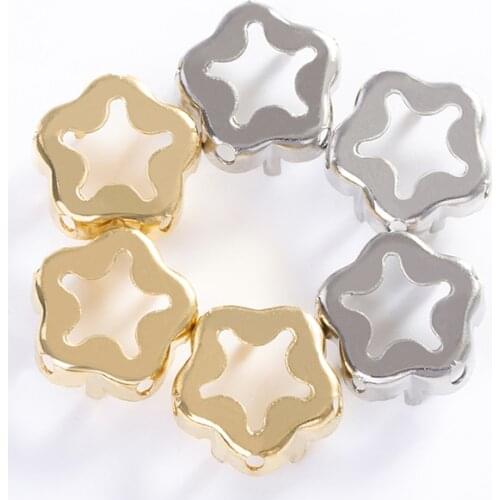 Flower Shape 10mm Rhinestones Claws Thicken Copper Claws For Glass Strass Rhinestones Hollow Out Rhinestones Crystals Holder