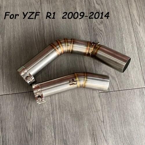 For Yamaha YZF R1 Motorcycle Exhaust Modified Front Link Pipe Middle section YZF R1 2009 2011 2010 2012 2013 2014