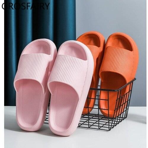 Home soft slippers women/men thick-soled slippers women indoor bathroom non-slip floor slippers deodorizing and comfortable