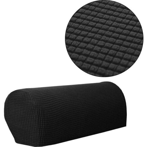 2pcs Flannel Stretch Furniture Sofa Armrest Cover Detachable Anti-Slip Couch Loveseat Armchair Thickened Removable Cover