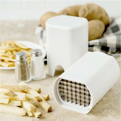 Durable 1PC Potato Chip Chopper 2-In-1 Design Fries Cutter Machine And Microwave Container French Fry Potato Cutter Slicer Tool