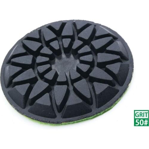 3Pcs 3 Inch Sunflower Floor Abrasive Pads For Concrete Diamond Grinding Disc For Repairing and Renovating Concrete Wet Use