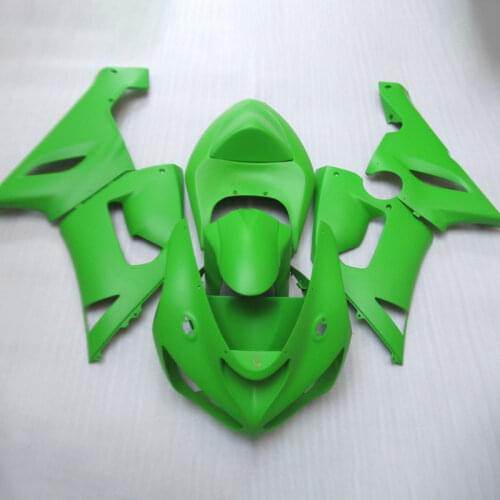 Custom Motorcycle fairings kit for KAWASAKI Ninja 2005 2006 ZX6R sport body fairing kits ZX 6R 636 05 06 matte green+tank cover