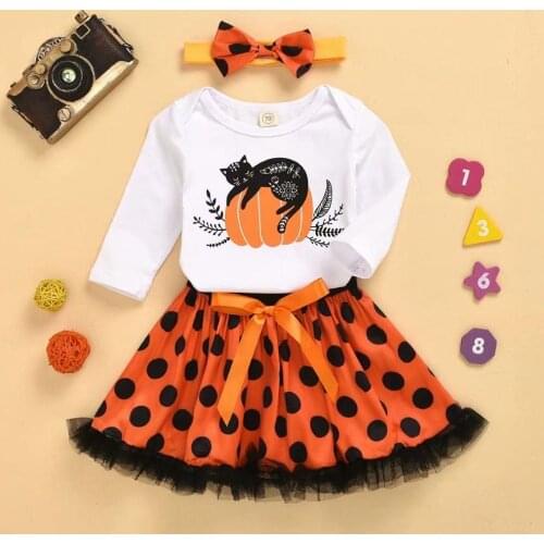 3pieces Newborn Set One Year Birthday Baby Girls Clothes Set One Letter Bodysuits Hairbands Yellow Skirts halloween Baby Set