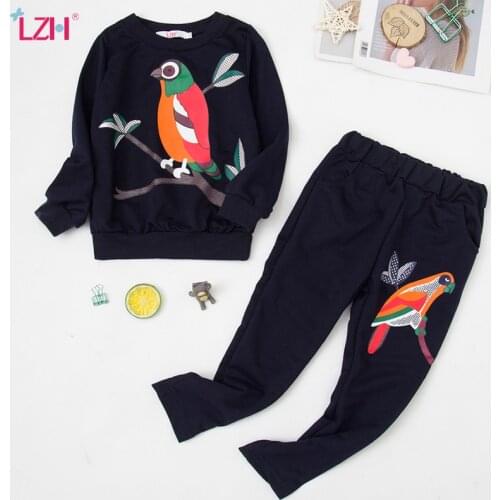 LZH Kids Girls Clothes 2021 New Autumn Winter Baby Girls Clothing Sets Outfit Kids Casual Sport Suit For Children Clothing Sets