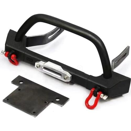 RC Car Metal Front Bumper for 1/10 RC Crawler Axial SCX10 SCX10 II 90046 Traxxas TRX4 Defender Upgrade Parts Accessories