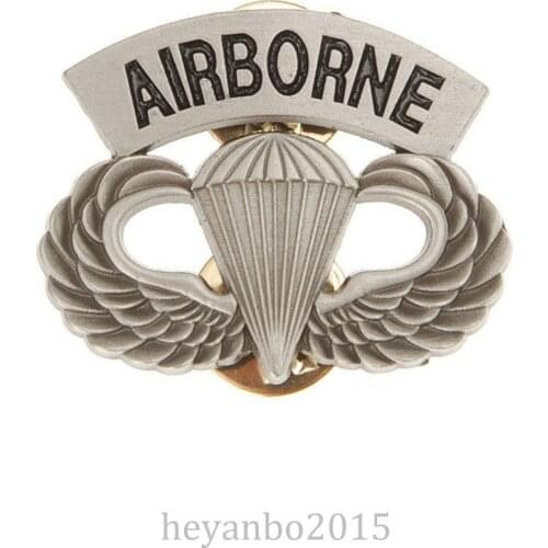US ARMY AIRBORNE PARATROOPER PARACHUTIST WINGS PIN METAL BADGE INSIGNIA