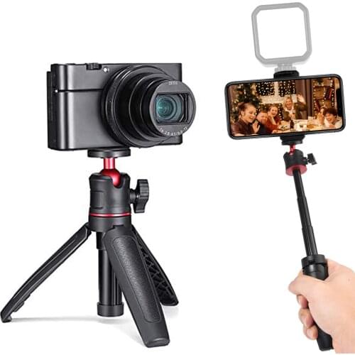 MT-08 Phone Mini Tripod +Cold Shoe Phone Mount Holder Tripod Mobile Tripod Holder For DSLR SLR Microphone Camera LED Light