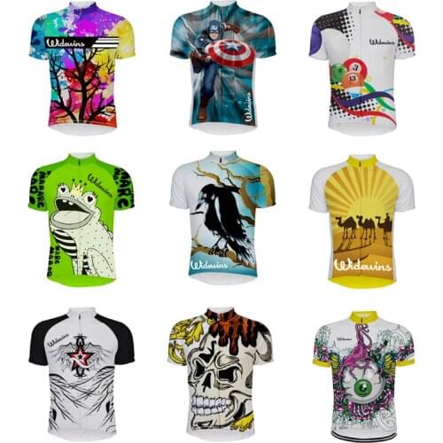 Men Cycling Jersey Short Sleeve Summer Breathable Bike Jerseys Mountain Bike Bicycle Jersey with 3 Rear Pockets Full Zipper