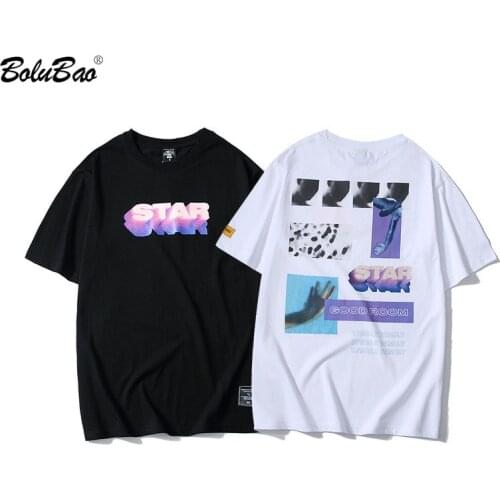 BOLUBAO New Men T-Shirts Summer Brand 2020 Personality Men T Shirts Mens Trend Street Original T-Shirt With Print