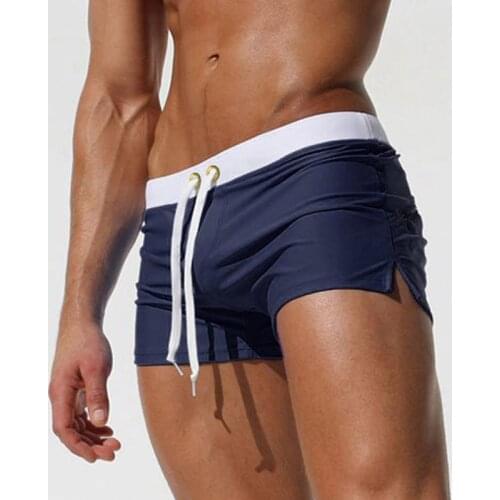 Mens swimwear Multicolor Elasticity flat angle swimming shorts men surf beach shorts men summer brand shorts