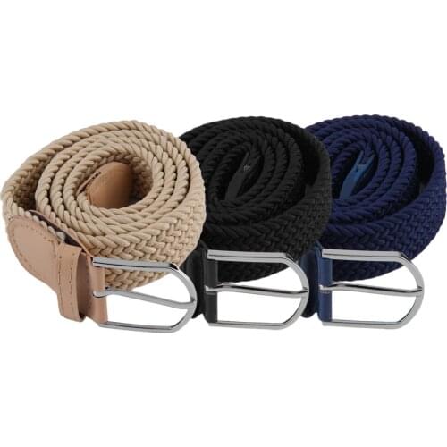 NEW Mens Casual Woven Braided Stretch Elastic Belt Waistband Waist Strap Stylish Practical#2
