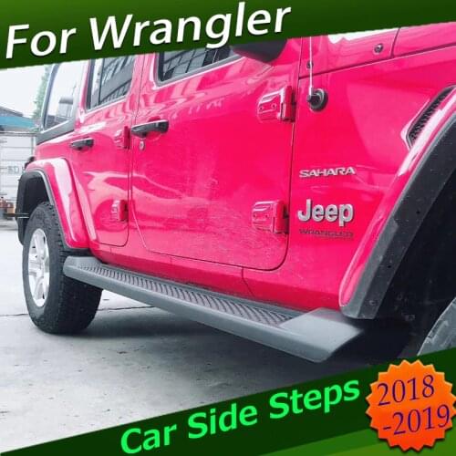 For Jeep Wrangler JK 2018 2019 Foot step running board side step bar 2 doors 4doors HIGH Quality guarantee Factory direct sales