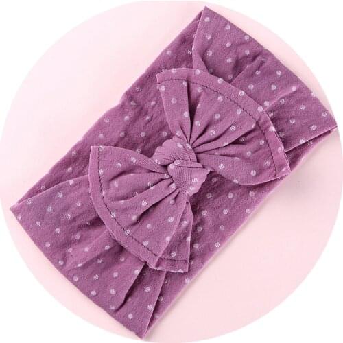 Dot Bows Headband For Children Two Sew Line Elastic Hair bands Turban Headbands For Girls Toddler Baby Girl Hair Accessories New