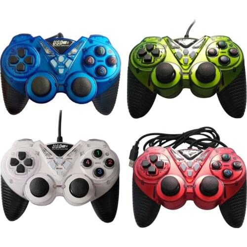 Wired USB Game Controller for PC Computer Vibration Joystick Gamepads for Laptop R91A