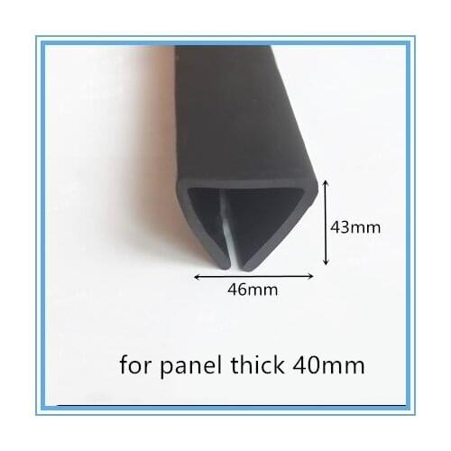 Rubber Sealing U Strip 30x18x30mm for 3-5mm thick Glass Metal Car Wood Panel Board Edge Encloser Shield Black