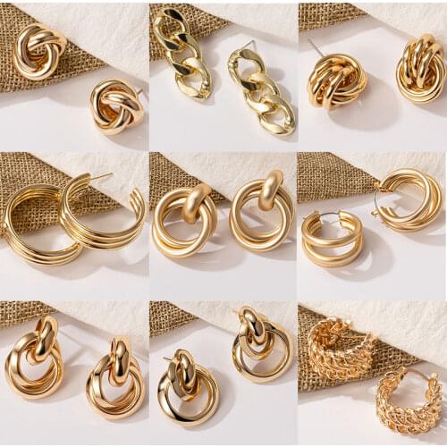 New Fashion Stainless Steel Earrings Bohemian Earrings for Women Jewelry Punk Drop Earrings 2021 Pendientes de acero inoxidable