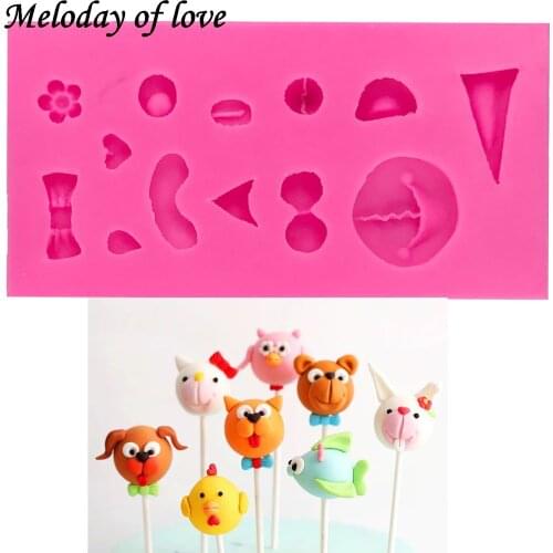 Bow animal mouth nose ear eyes DIY Mold silicone mold Cake decorating Tools Gumpaste fondant chocolate Polymer T1393