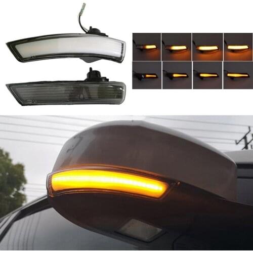 2Pcs LED Dynamic Turn Signal Light Side Wing Rearview Mirror Indicator Blinker Repeater for Ford Focus 2 3 Mk2 Mk3 Mondeo Mk4