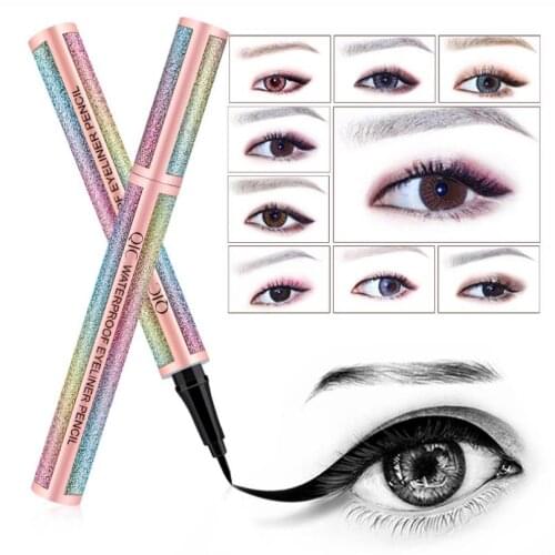 Starry Diamond Waterproof Liquid Eyeliner Quick-drying Makeup Tools Long Lasting Shinny Eyeliner Pen Black Beauty Cosmet Q612