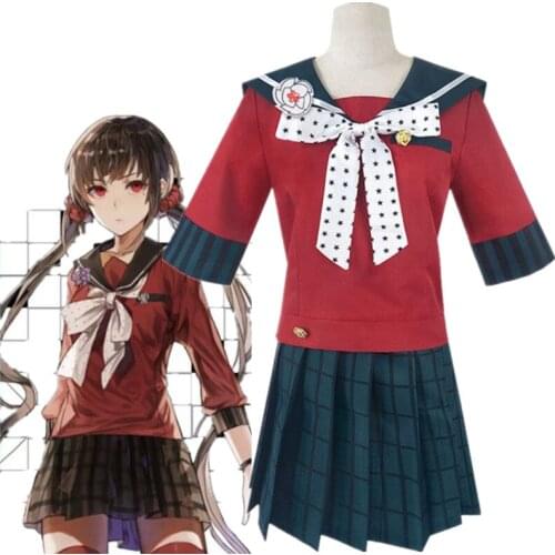 VOOCIEC Danganronpa V3: Killing Harmony Harukawa Maki Women Giril Cosplay Costume JK Uniform Sailor Suit