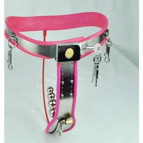 Stainless Steel pink Arc female chastity belt Briefs,fetish erotic toys adult toys chastity female belts,adult games sex slave