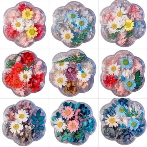 1 Box Dried Flowers UV Resin Natural Flower Sticker 3D Dry Beauty Decal Epoxy Mold DIY Filling Making Craft Jewelry Accessories