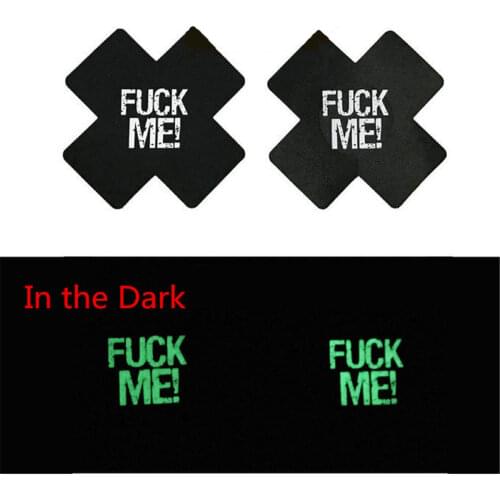 1 Pairs Cross Self-Adhesive Breast Luminous Nipple Cover Bra Pasties Pad Sticker