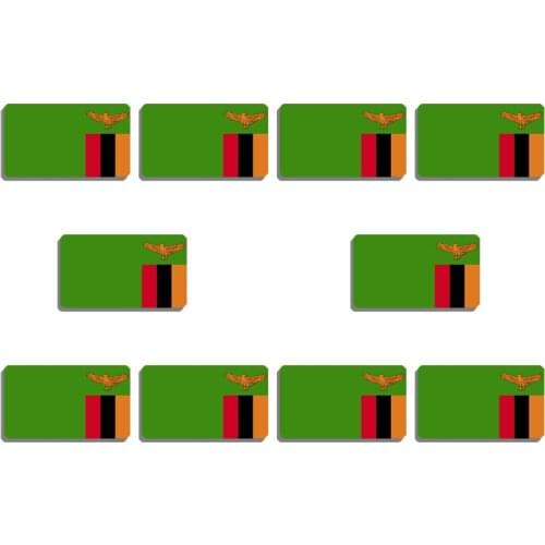 10Pcs Zambia Flag Brooch Pride Flag Pin For Women And Men Art Resin Patriotism Badges