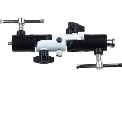 3-section Flash Shoe Swivel Umbrella Holder Light Stand 2-adapter Bracket U-type