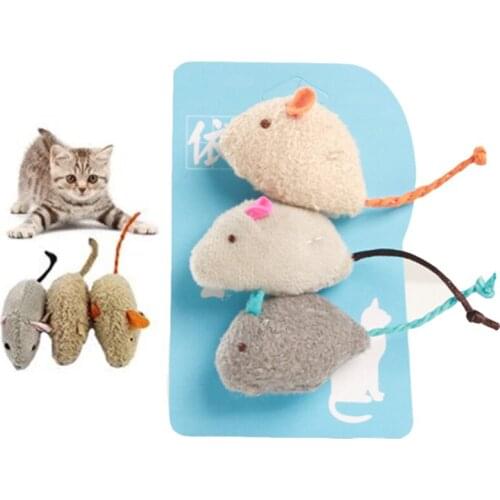 3pcs/lot New Cat Supplies Toys Cat Plush Simulation Interactive Mouse Toy Bite and Scratch Resistant