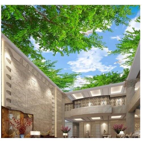 3d wallpaper custom photo non-woven mural picture Map of China cloud cherry trees ceiling wallpaper room decoration painting