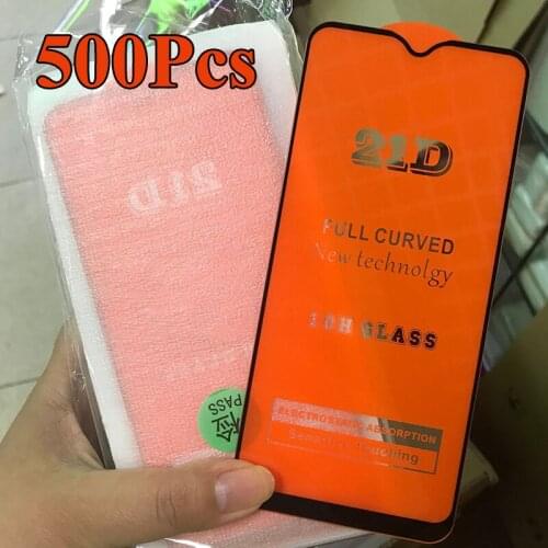 500pcs 21D Full Glue Tempered Glass Screen Protector Film For INFINIX Note 10 Pro HOT Play ZERO 8 8i X657 X683 X687 X690 SMART 5