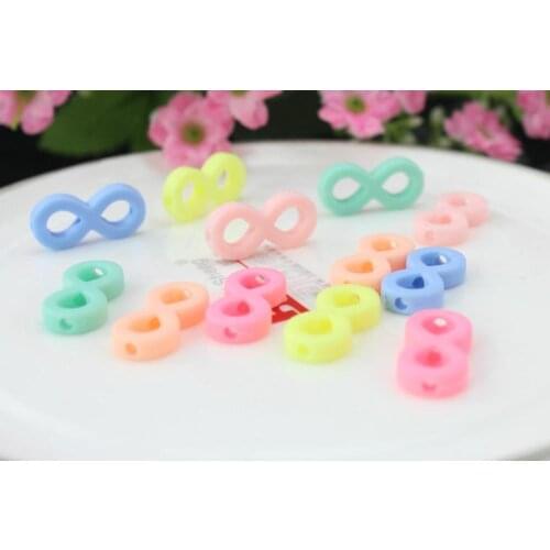 600pcs 21x10x4mm mixed colors 8 connector Spacer ,acrylic beads for jewelry making scrapbooking link beads cross beads