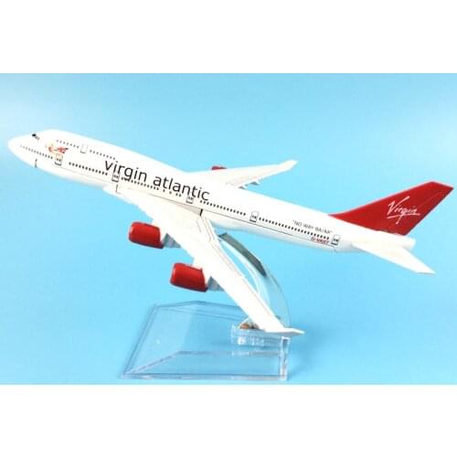 AIRLINER 16CM VIRGIN ATLANTIC 747 METAL ALLOY MODEL PLANE AIRCRAFT MODEL TOY AIRPLANE BIRTHDAY GIFTS