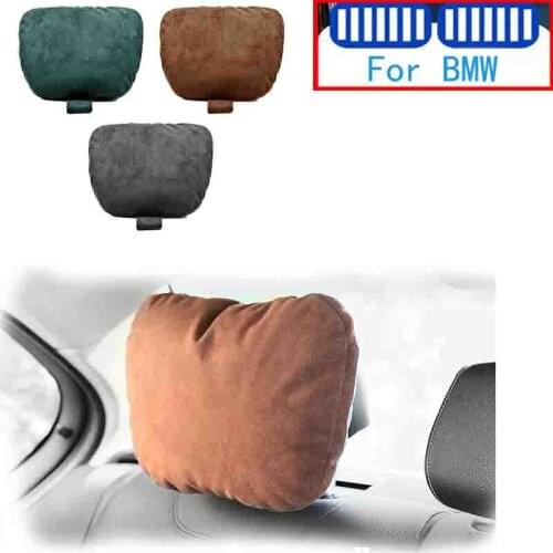 Alcantara Car Pillow Neck Pillow Headrest Accessories For Bmw X1 X3 F25 X5 F15 F20 F30 F10 F11 G01 X4 G02 F26 X2 Z4 X6 E53 X7