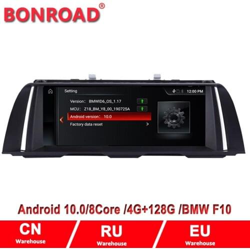 10.25" Android 10.0 Ram4G /Rom 64G 8Core 1280*480P Car GPS Radio for BMW 5 Series 520i F10 F11 (2011-2016) CIC/NBT with BT Wi-Fi