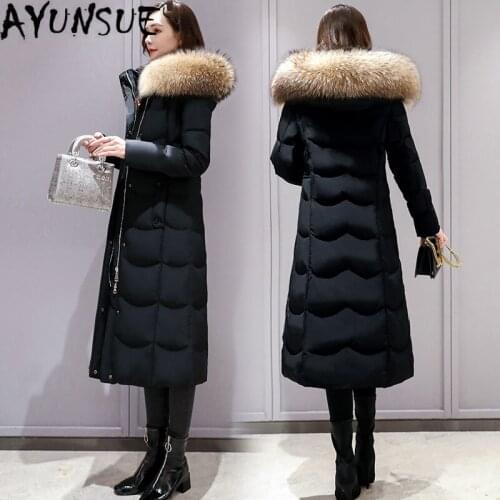 AYUNSUE Womens Down Jacket Winter Coat Female Jacket Korean Women Coats Fashion Clothes Real Raccoon Fox Fur 2020 Abrigo Mujer