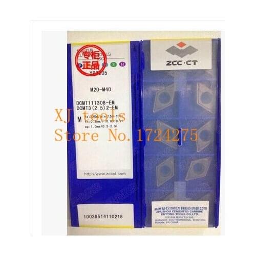 Free Shipping DCM11T308-EM YBG205 (10pcs/lot) Cemented Carbide Cutting tools turning insert DCMT11T308