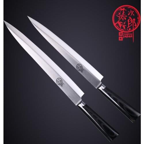 Free Shipping Toujiron Stainless Steel Western-style Sushi Sashimi Sashayed Knife Kitchen Cooking Slicing Fillet Knives