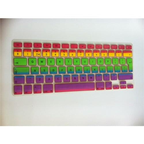 MEAFO Rainbow gradient Dazzle colour EU version Keyboard skin Cover for macbook air/pro/pro retina 13.3 15.4