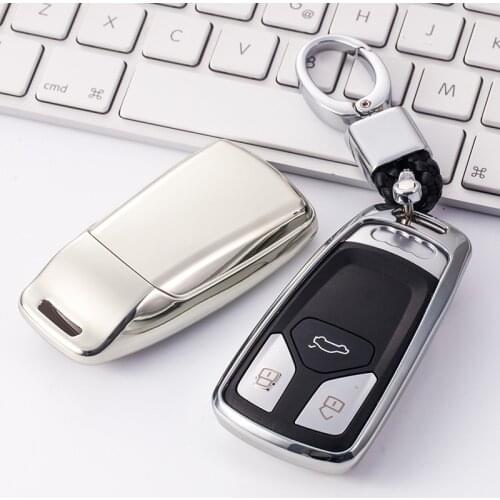 Car Key Cover Case TPU Car Styling Key Cover Case For AUDI A4 B9 Q5 Q7 TT TTS 8S 2016 2017 car keyless remote
